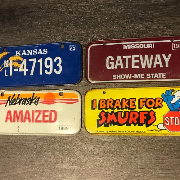 Other - 4 Vintage Bicycle License Plates Various